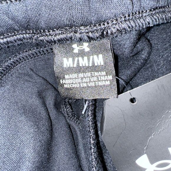 Under Armour UA Icon Joggers Fleece Jogger Sweatpants Black Size Medium NWT - Picture 2 of 6